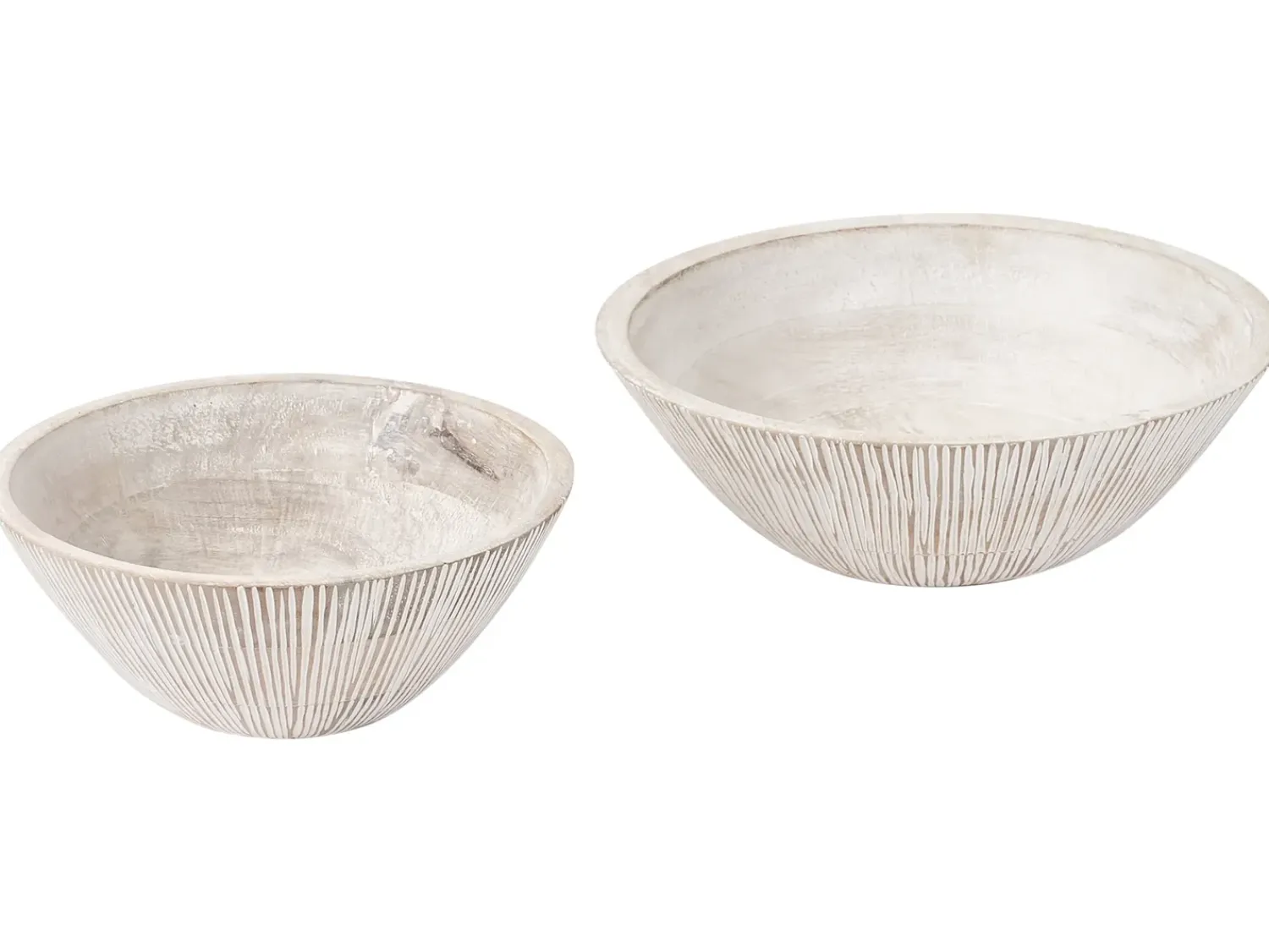 Outlet Beliani Set di 2 ciotole decorative SIWA Legno di mango chiaro Marrone