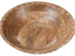 Beliani Set di 2 ciotole decorative SOHAG Legno di mango Marrone
