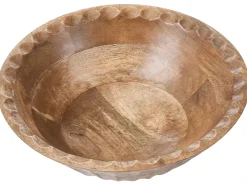 Beliani Set di 2 ciotole decorative SOHAG Legno di mango Marrone
