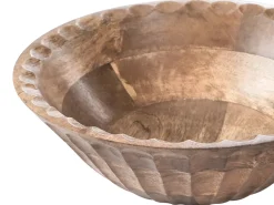 Beliani Set di 2 ciotole decorative SOHAG Legno di mango Marrone