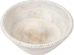 Sale Beliani Set di 3 ciotole decorative TANTA Legno di mango chiaro Marrone