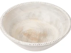 Sale Beliani Set di 3 ciotole decorative TANTA Legno di mango chiaro Marrone