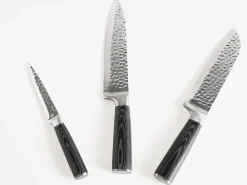 Sale Beliani Set di 3 coltelli Acciaio Damasco KASHIWA Nero