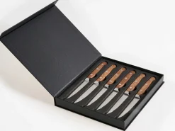 Best Beliani Set di 6 coltelli da bistecca NAGANO Marrone