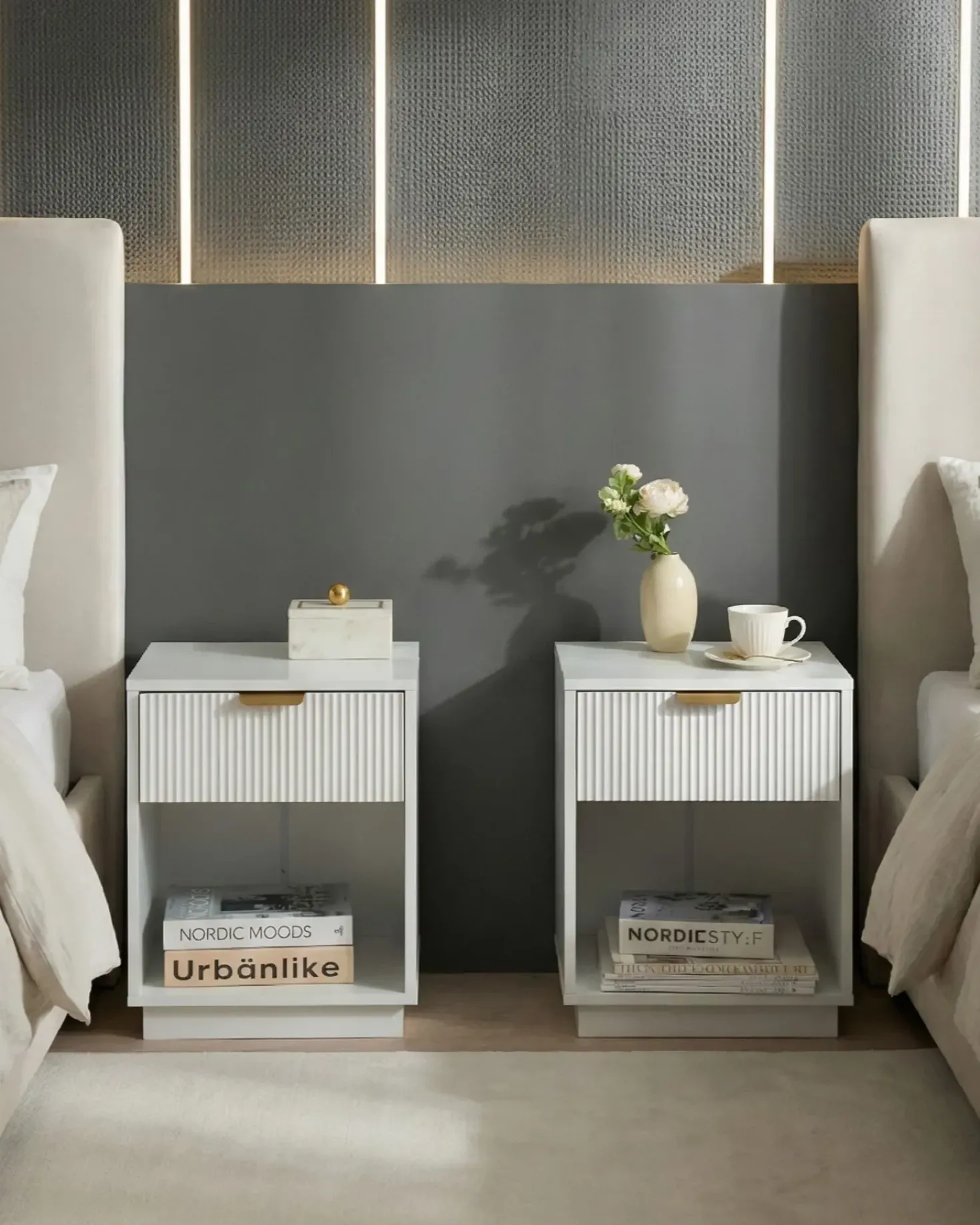 Set di 2 comodini SUMMERVILLE Bianco