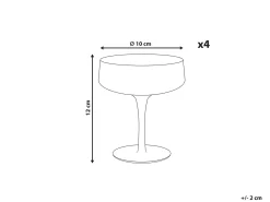 Beliani QUARTZ 170 ml Grigio Trasparente Grigio