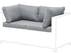 Beliani Set di copricuscini per esterni MILANO Grigio