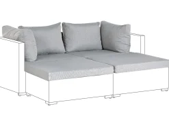 Sale Beliani Set di copricuscini per esterni NOTO Grigio