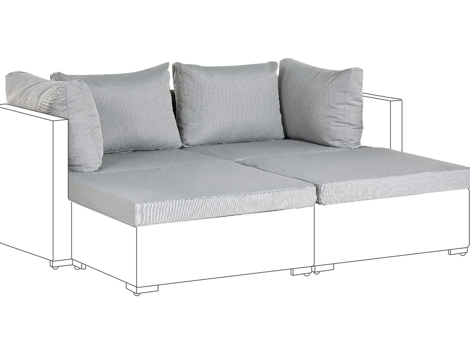 Sale Beliani Set di copricuscini per esterni NOTO Grigio