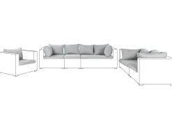 Sale Beliani Set di copricuscini per esterni MAESTRO II Grigio