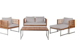 Outlet Beliani Set di copricuscini per esterni BERMUDA Grigio