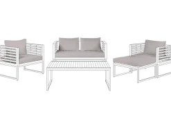 Outlet Beliani Set di copricuscini per esterni BERMUDA Grigio