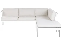 Outlet Beliani Set di copricuscini per esterni MESSINA sporco Bianco