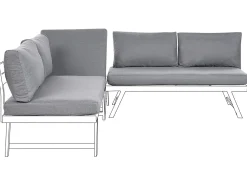 Outlet Beliani Set di copricuscini per esterni COCCORINO scuro Grigio