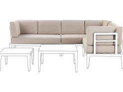 Discount Beliani Set di copricuscini per esterni RIMA III Beige