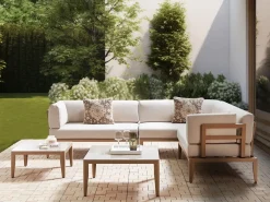 Online Beliani Set di copricuscini per esterni RIMA III chiaro Beige