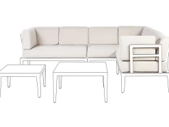 Online Beliani Set di copricuscini per esterni RIMA III chiaro Beige
