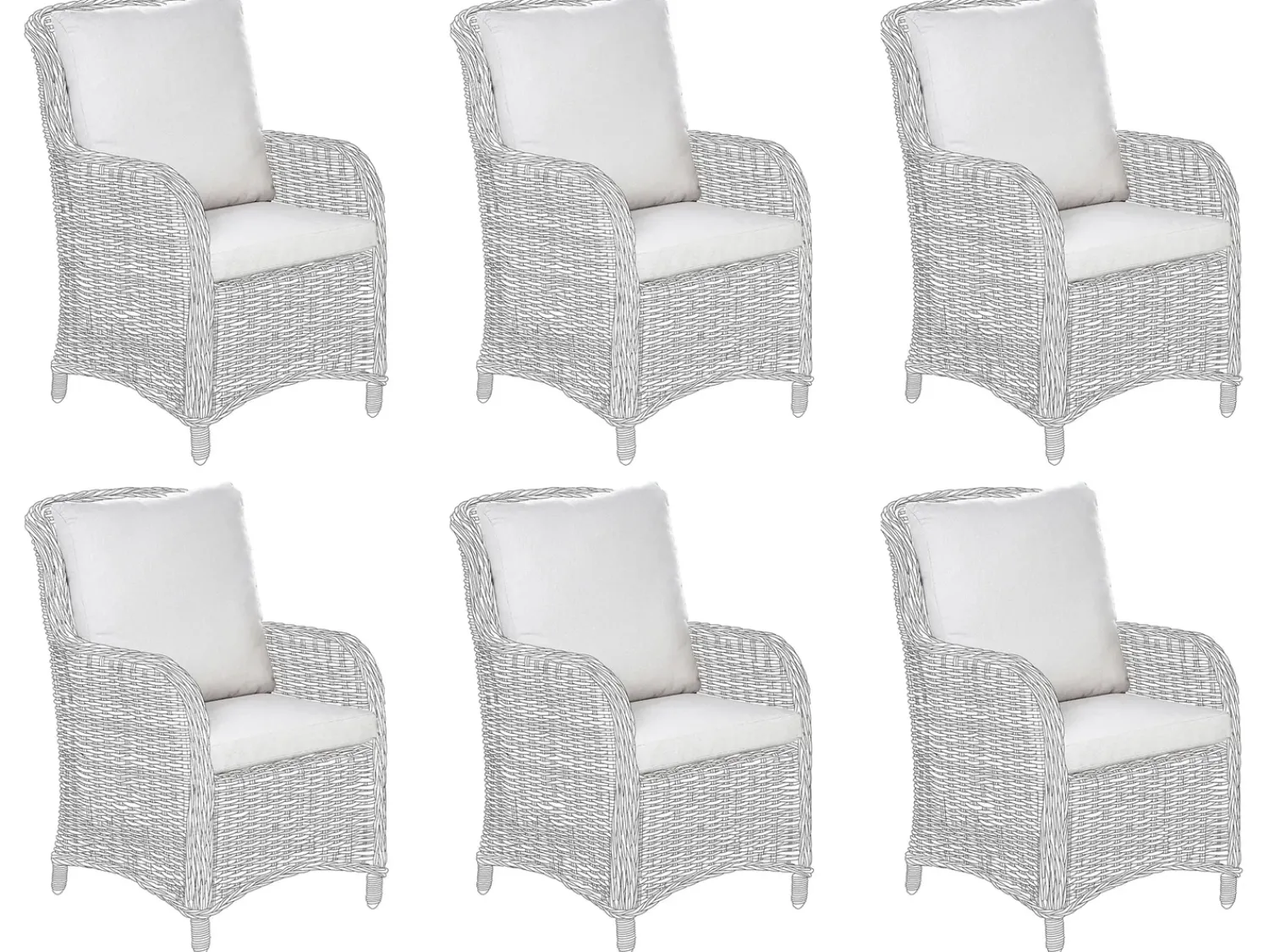 Outlet Beliani Set di copricuscini per esterni CASCAIS Beige