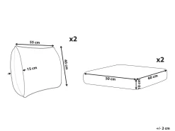 Beliani Set di copricuscini per esterni GARGANO chiaro Beige
