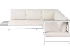 Outlet Beliani Set di copricuscini per esterni MARETTIMO sporco Bianco