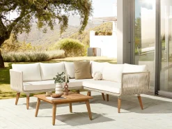 Online Beliani Set di copricuscini per esterni ALCAMO chiaro Beige