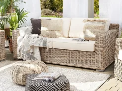Outlet Beliani Set di copricuscini per esterni ARDEA Bianco