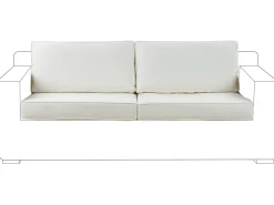 Outlet Beliani Set di copricuscini per esterni ARDEA Bianco