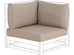 Hot Beliani Set di copricuscini per esterni TIMOR Tortora Beige
