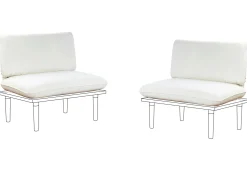 Sale Beliani Set di copricuscini per esterni FRASCATI sporco Bianco