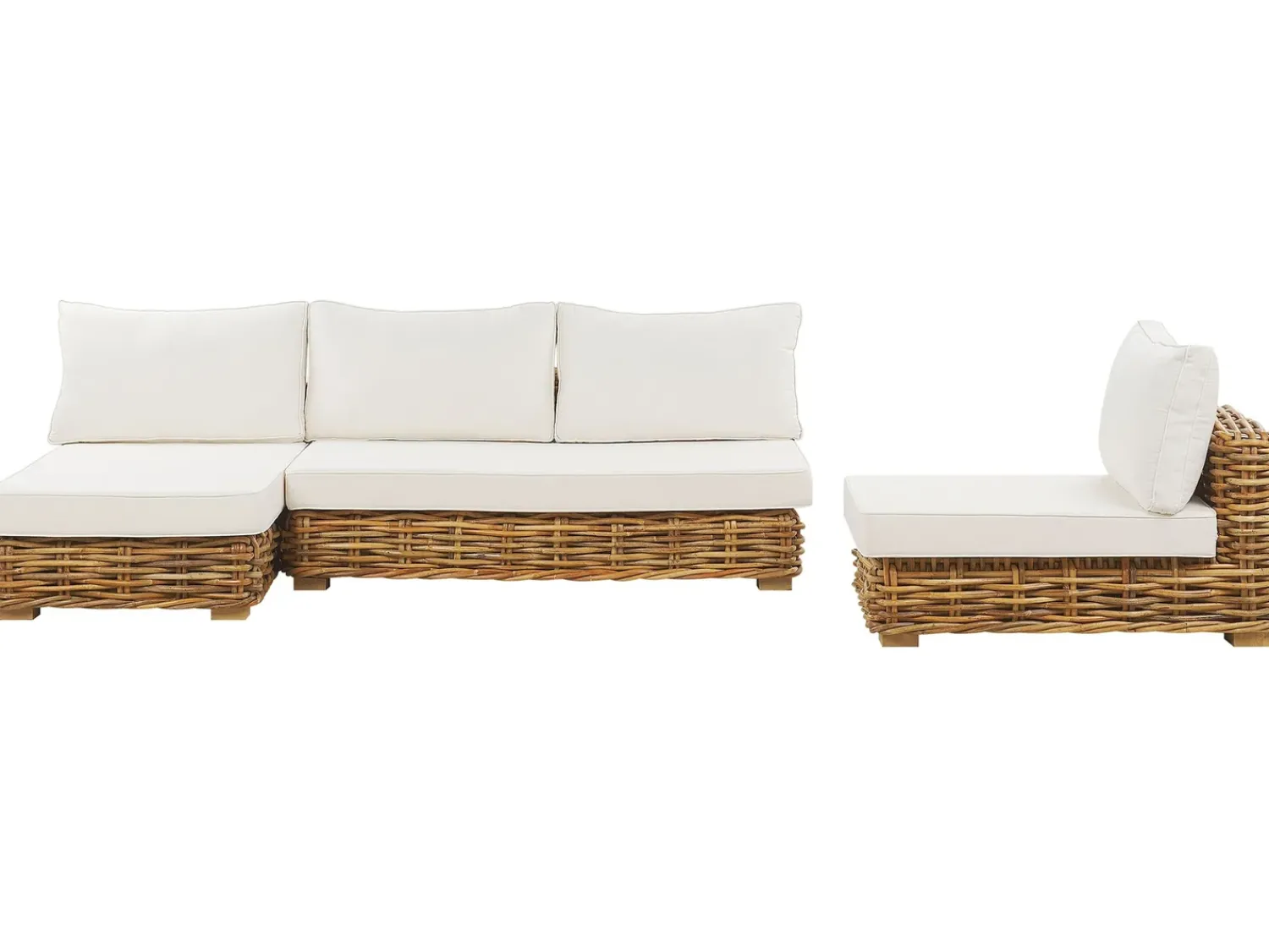 Best Beliani Set di copricuscini per esterni VARALLO sporco Bianco