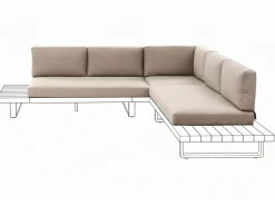 Beliani Set di copricuscini per esterni MYKONOS Tortora Beige
