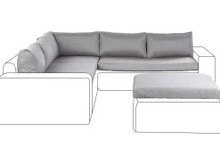 Discount Beliani Set di copricuscini per esterni PALERMO Grigio