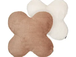 Online Beliani Set di 2 cuscini ACHILLEA Finta pelliccia 54 x 54 cm Beige Tinta unita Beige Marrone