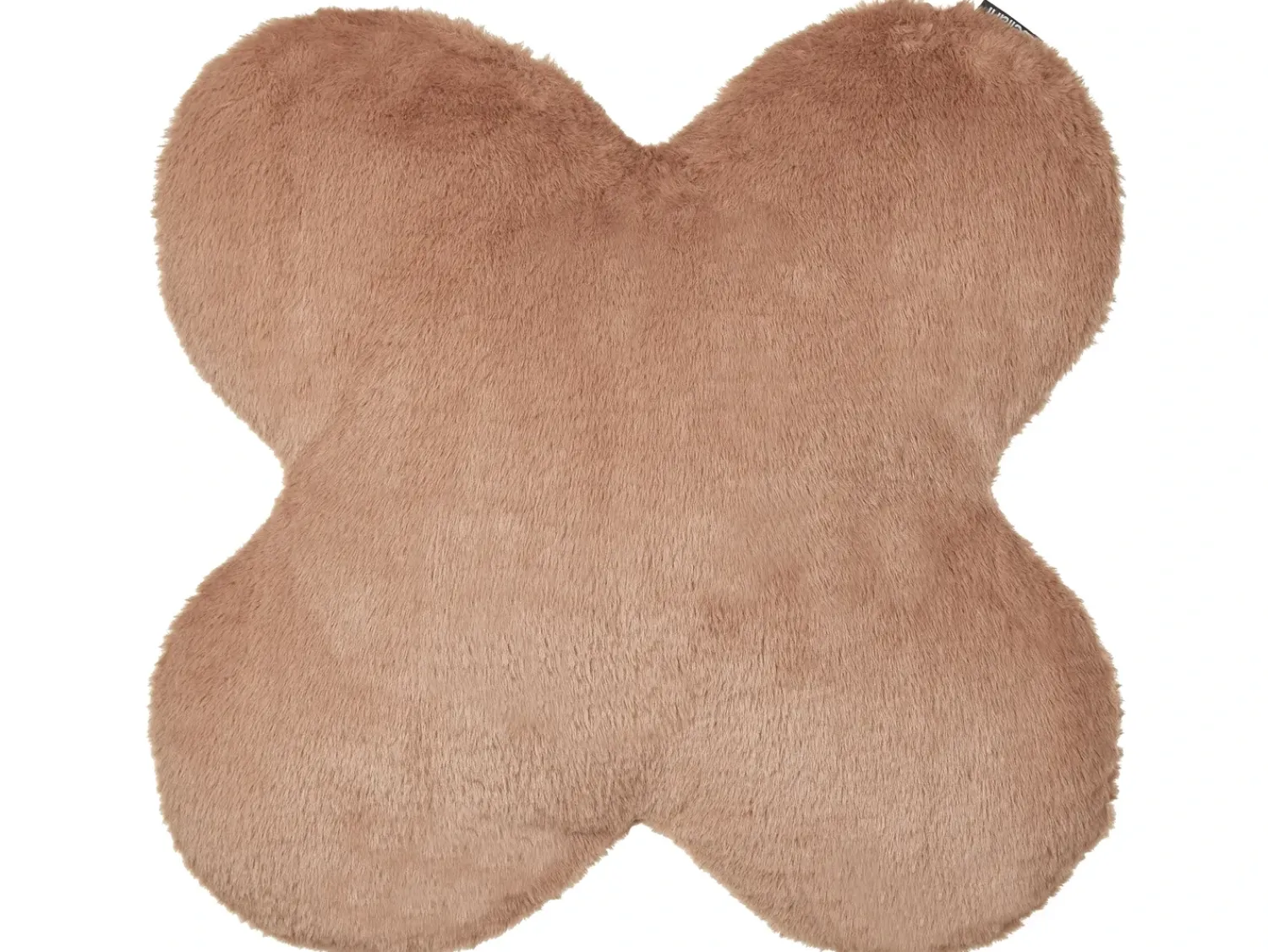 Online Beliani Set di 2 cuscini ACHILLEA Finta pelliccia 54 x 54 cm Beige Tinta unita Beige Marrone