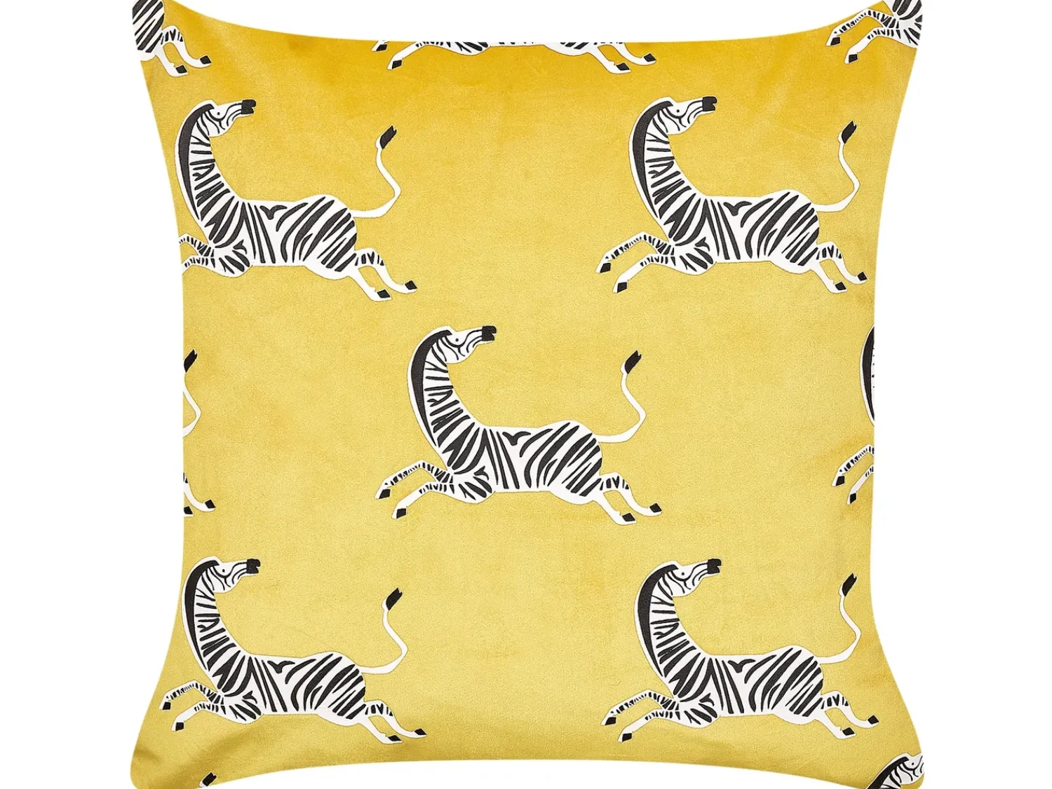 Best Beliani Set di 2 cuscini ACONITUM Velluto 45 x 45 cm Trama animale Giallo
