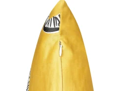 Best Beliani Set di 2 cuscini ACONITUM Velluto 45 x 45 cm Trama animale Giallo