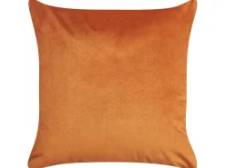 Online Beliani Set di 2 cuscini AEONIUM Velluto 45 x 45 cm Arancione Trama astratta Arancione Nero