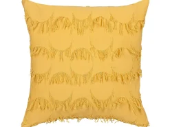 New Beliani Set di 2 cuscini AGASTACHE 45 x 45 cm Trama geometrica Giallo