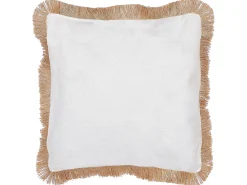 New Beliani Set di 2 cuscini AGRIMONY 45 x 45 cm Beige Trama orientale Beige Bianco
