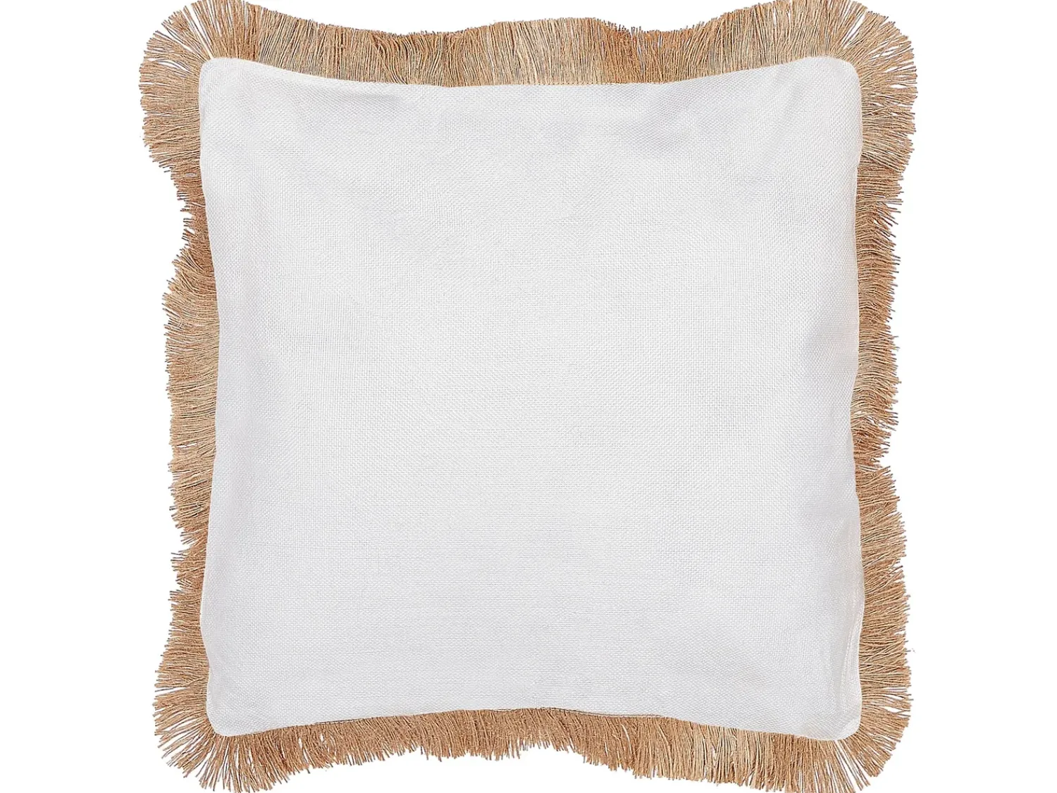 New Beliani Set di 2 cuscini AGRIMONY 45 x 45 cm Beige Trama orientale Beige Bianco