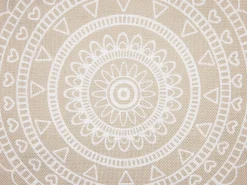 New Beliani Set di 2 cuscini AGRIMONY 45 x 45 cm Beige Trama orientale Beige Bianco