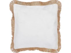 Best Beliani Set di 2 cuscini AGRIMONY 45 x 45 cm Nero Trama orientale Beige Nero