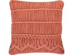 Hot Beliani Set di 2 cuscini AKKOY Cotone 45 x 45 cm Trama geometrica Arancione