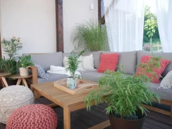 Hot Beliani Set di 2 cuscini AKKOY Cotone 45 x 45 cm Trama geometrica Arancione