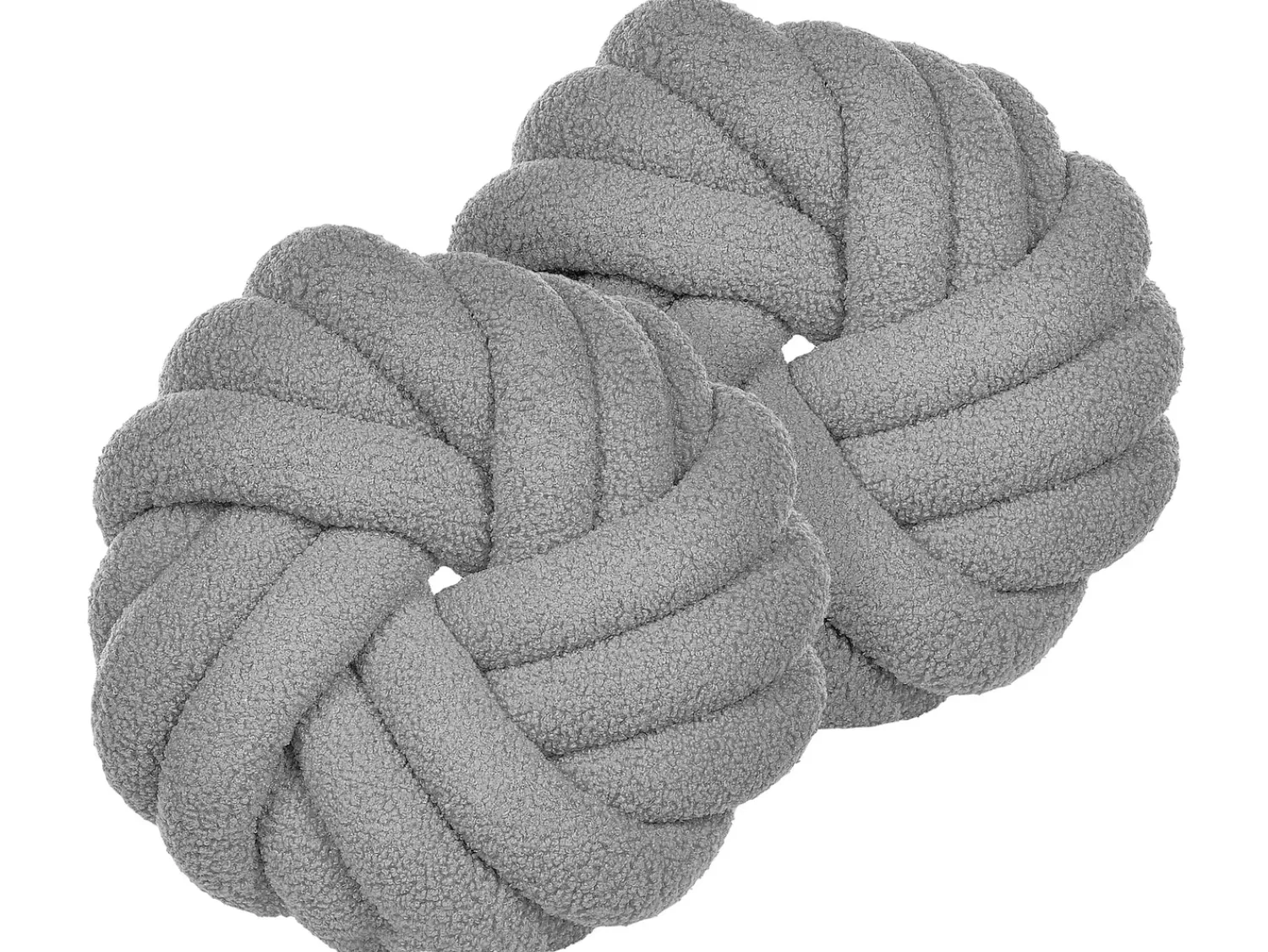 Sale Beliani Set di 2 cuscini AKOLA Bouclé 31 x 31 cm Tinta unita Grigio