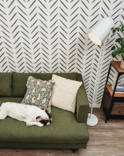 Sale Beliani Set di 2 cuscini ALSTROEMERIA Cotone 45 x 45 cm Verde Trama animale Beige Verde