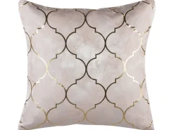 New Beliani Set di 2 cuscini ALYSSUM 45 x 45 cm Rosa Trama Trellis Rosa Oro
