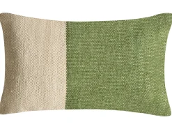 Outlet Beliani Set di 2 cuscini ANISOPTERA Cotone 30 x 50 cm 45 x 45 cm Verde Tinta unita Beige Verde