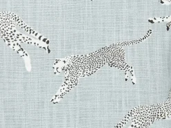 Discount Beliani Set di 2 cuscini ARALES Cotone Grigio chiaro Trama animale Bianco Giallo Grigio Nero