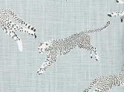 New Beliani Set di 2 cuscini ARALES Cotone Grigio chiaro Trama animale Bianco Giallo Grigio Nero
